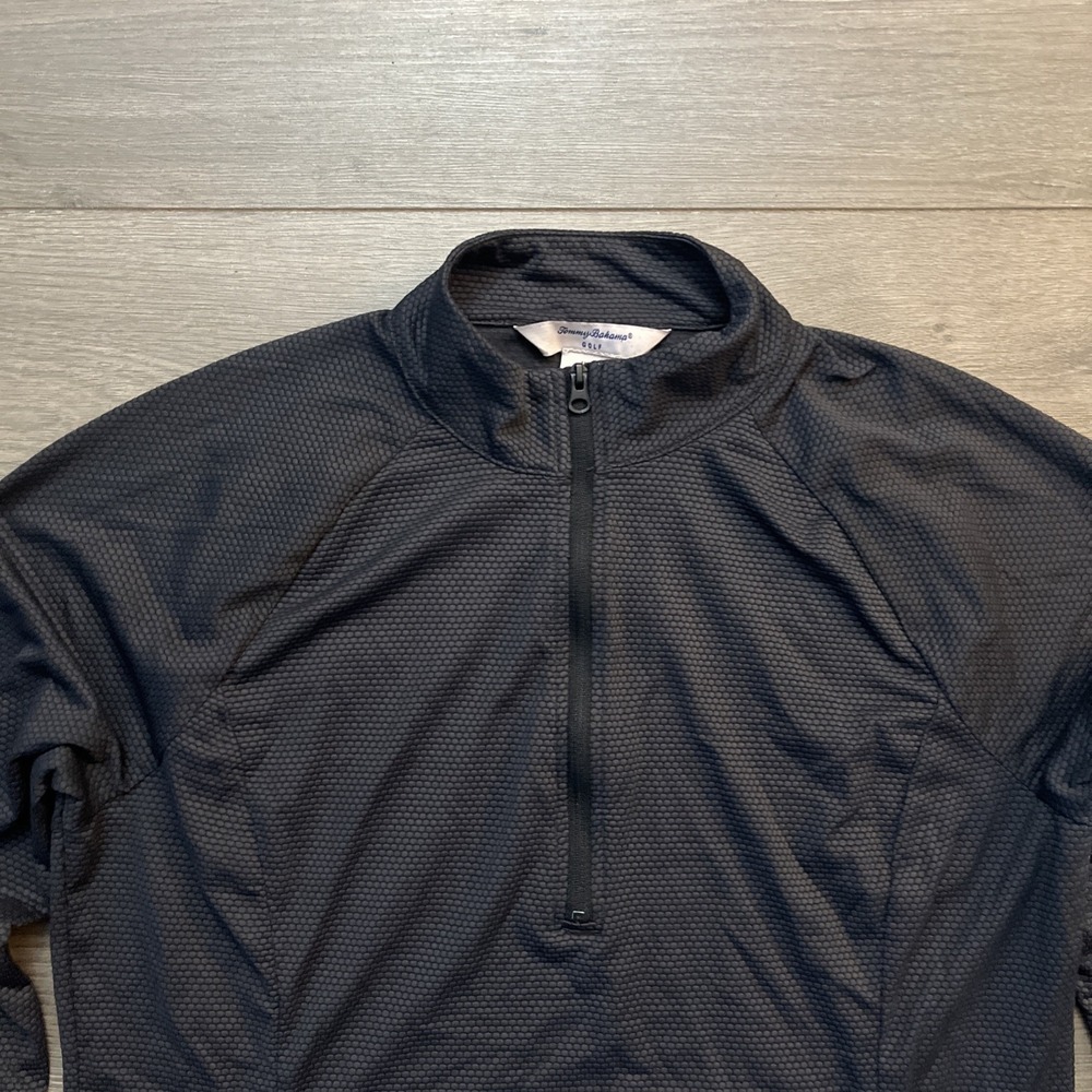 Tommy Bahama Golf Womens M 1/4 Zip Long Sleeve Shirt Gray - Picture 2 of 7